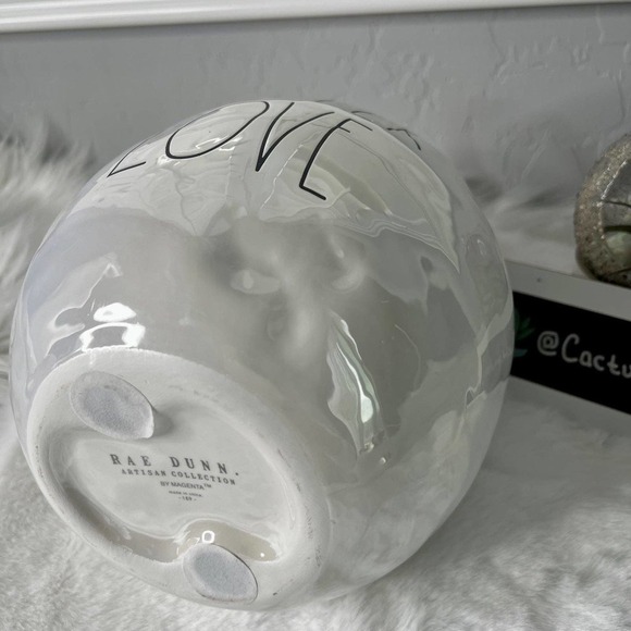 New Rae Dunn Large Iridescent Easter Love Egg With Dimples - Picture 5 of 6